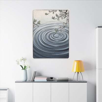 Calm Water Ripple Canvas Art - Ukiyo E Inspired Zen