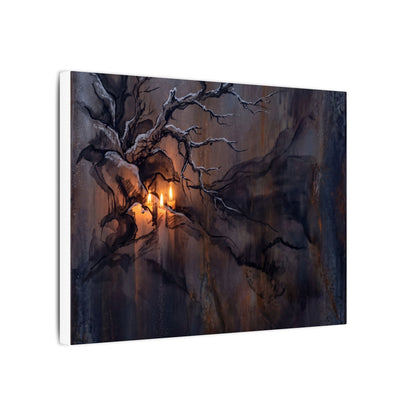 Winter Rust Patina Charcoal Ink Canvas Art | Atmospheric Decor