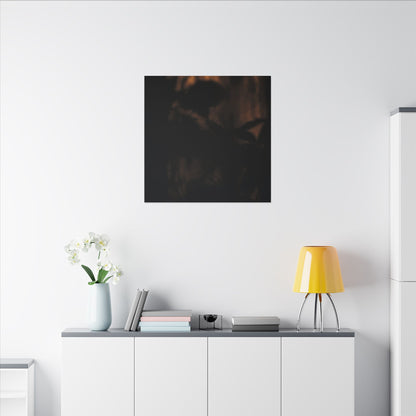 Shadow Play Summer Canvas Art | Dark Japandi Sophisticated Design
