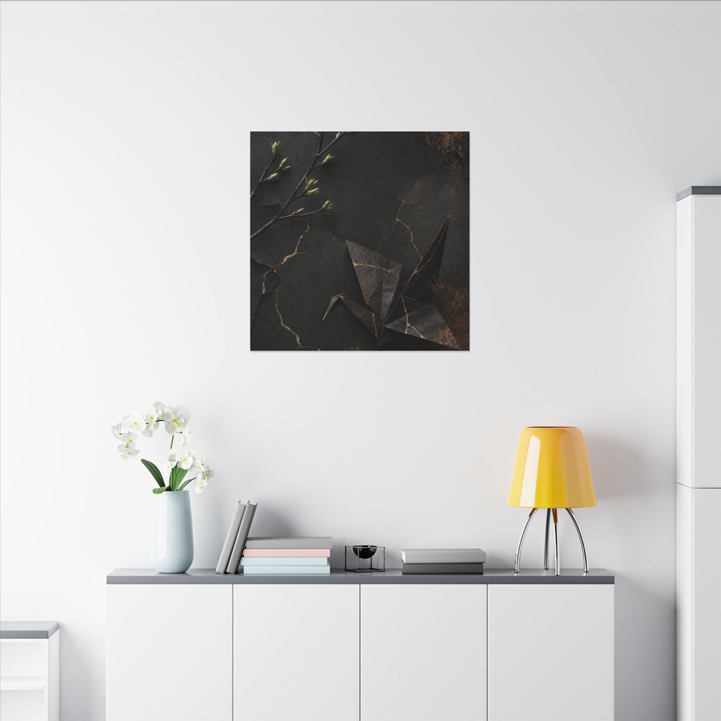 Paper Fold Canvas Art | Spring Kintsugi Broken Beauty Art