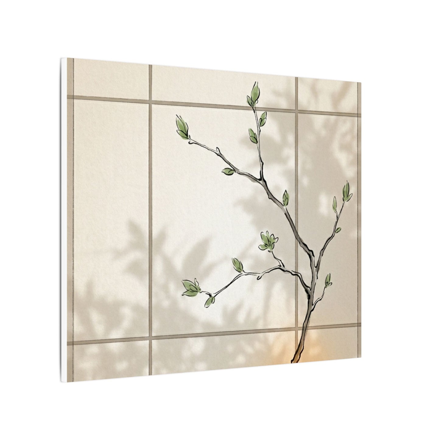 Shoji Screen Spring Canvas Art | Japandi Cozy Design