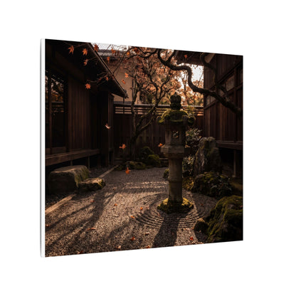 Seijaku Stone Lantern Canvas Art - Dark Japandi Shadow Zen
