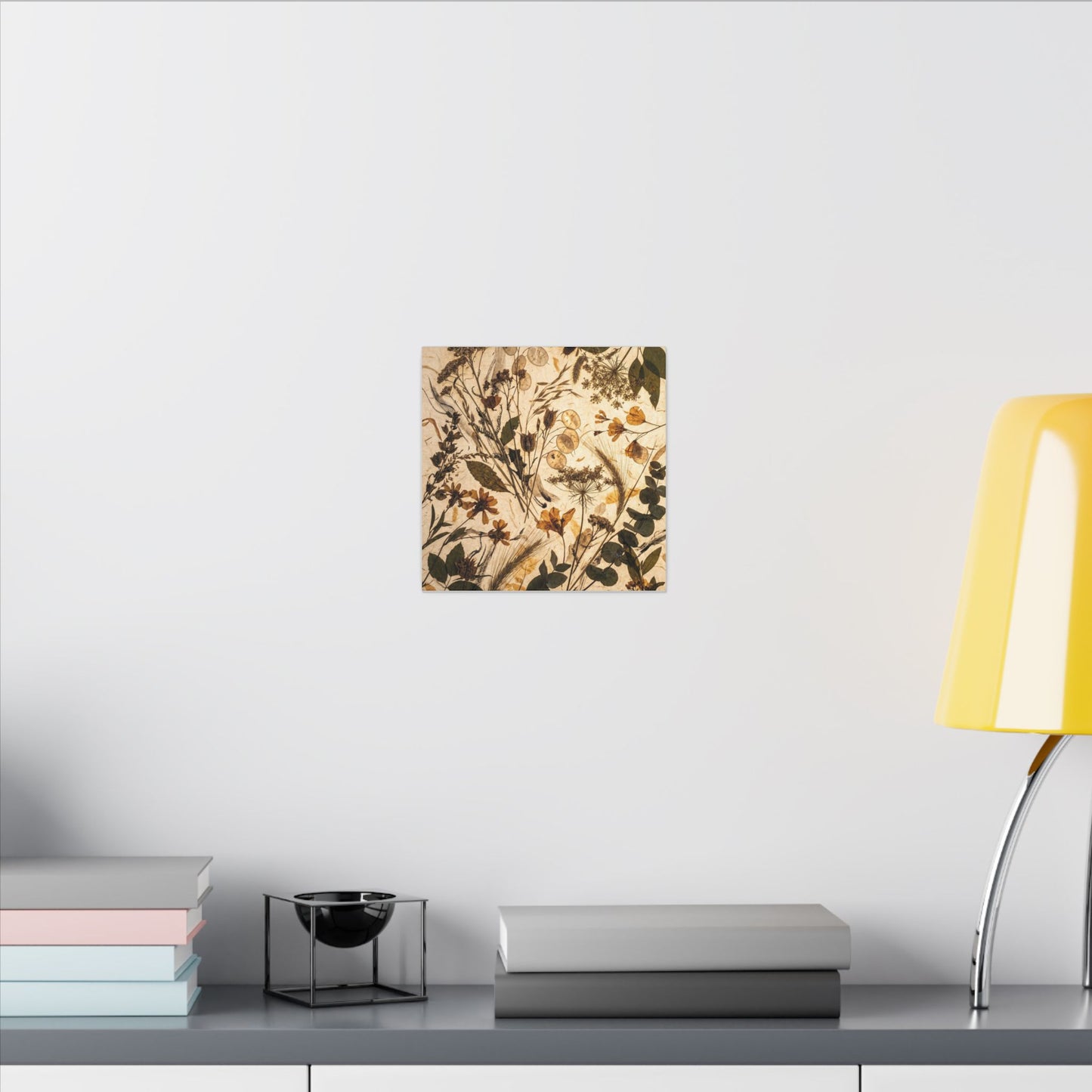 Dried Flowers Summer Canvas Art | Japandi Neutral Design