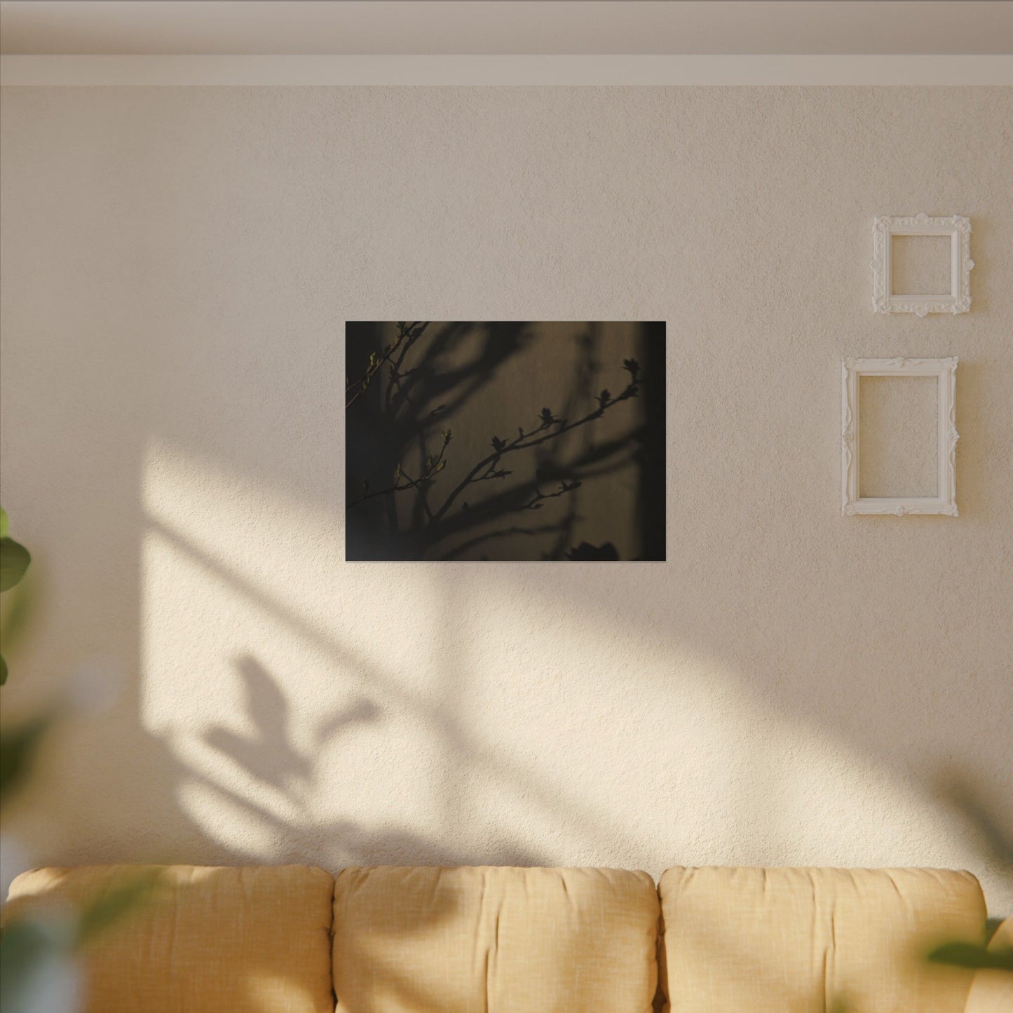 Seijaku Shadow Play Canvas Art - Dark Japandi Charcoal Ink