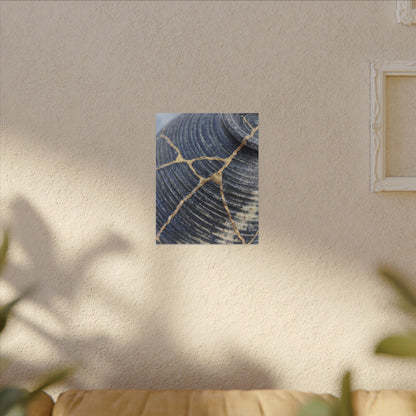 Shibui Water Ripple Canvas Art - Kintsugi Gold Repair