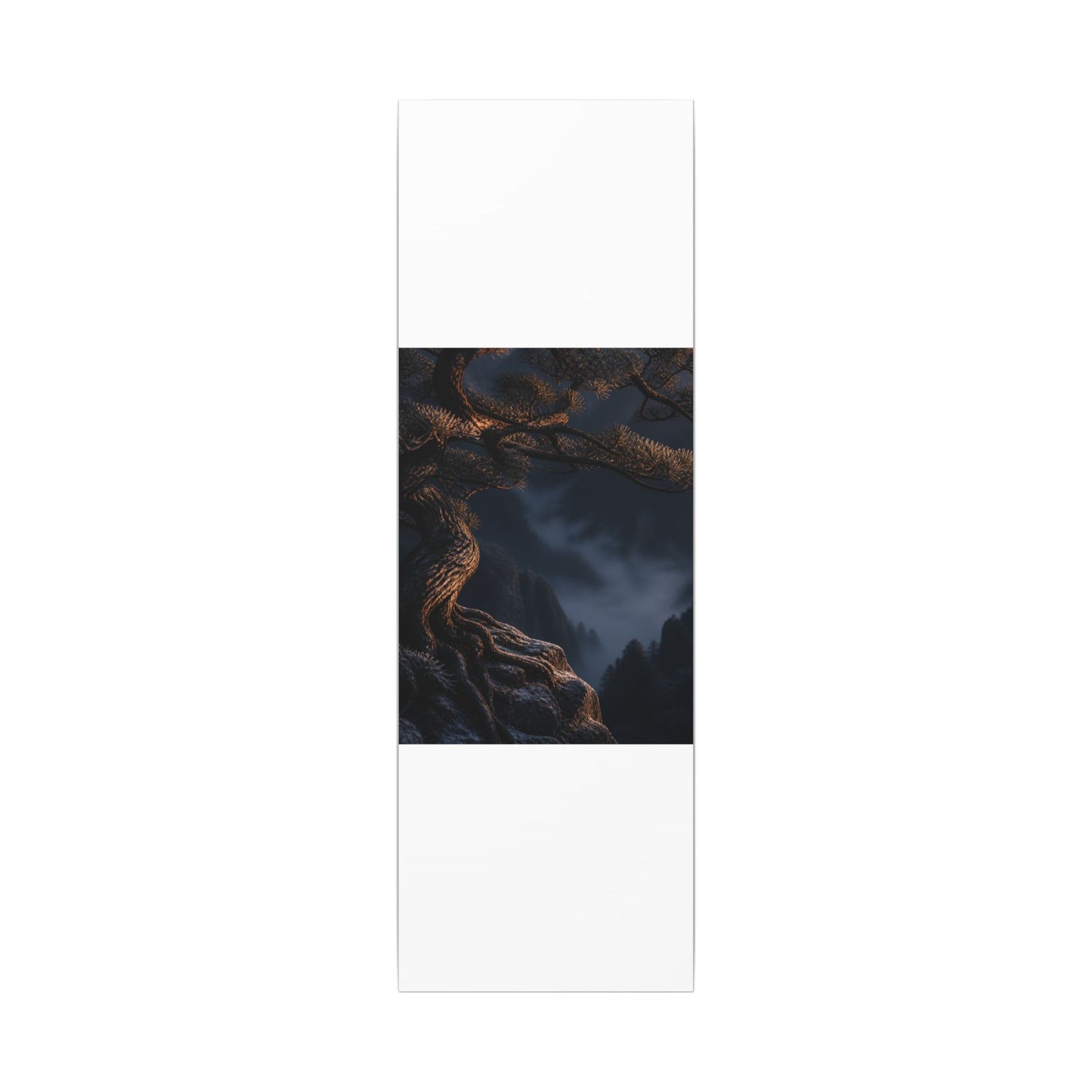 Bold Pine Tree Canvas Art - Shadow Zen Dark Japandi