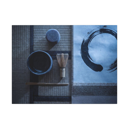 Tea Ceremony Enso Canvas Art | Calm Zen Art