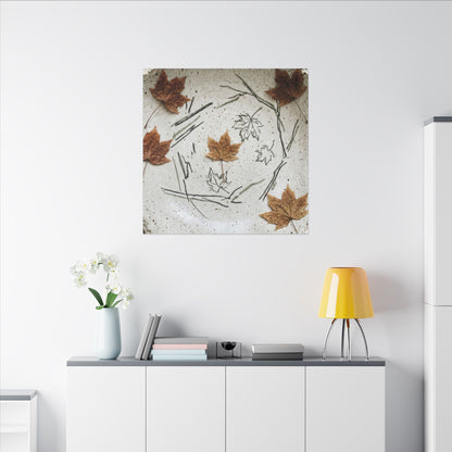 Ceramic Bowl Autumn Canvas Art | Japandi Elegant Design