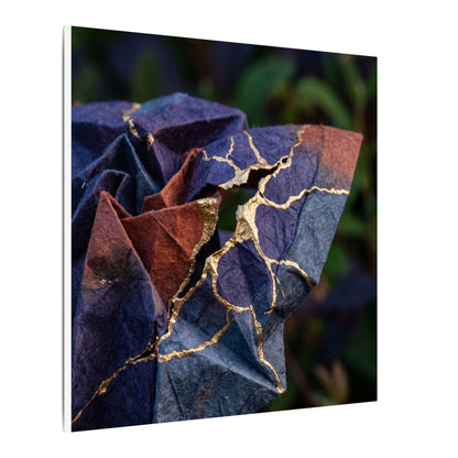 Philosophical Paper Fold Canvas Art - Gold Vein Kintsugi