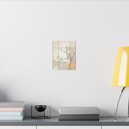 Shoji Screen Spring Canvas Art | Japandi Cozy Design