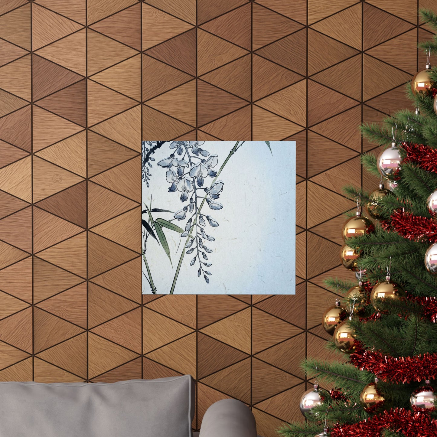 Wisteria Winter Wall Art Print | Zen Calm Design