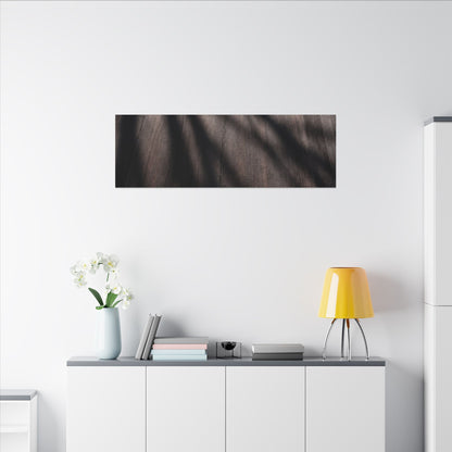 Dark Japandi Shadow Play in Dawn | Moody Minimal Canvas Art