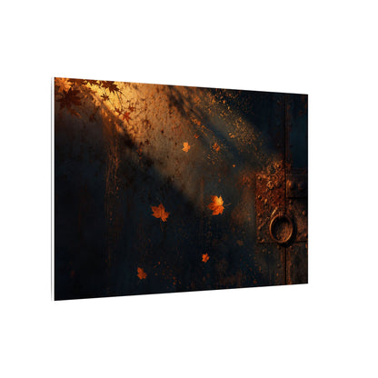 Dark Japandi Rust Patina in Golden Hour | Shadow Zen Canvas Art