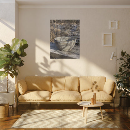 Dappled Ceramic Bowl Canvas Art - Japandi Fukinsei
