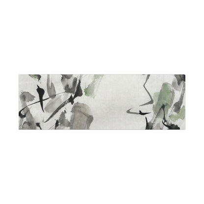 Zen Ink Brushstroke in Overcast | Sumi E Canvas Art