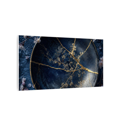Cherry Blossom Winter Canvas Art | Kintsugi Philosophical Design