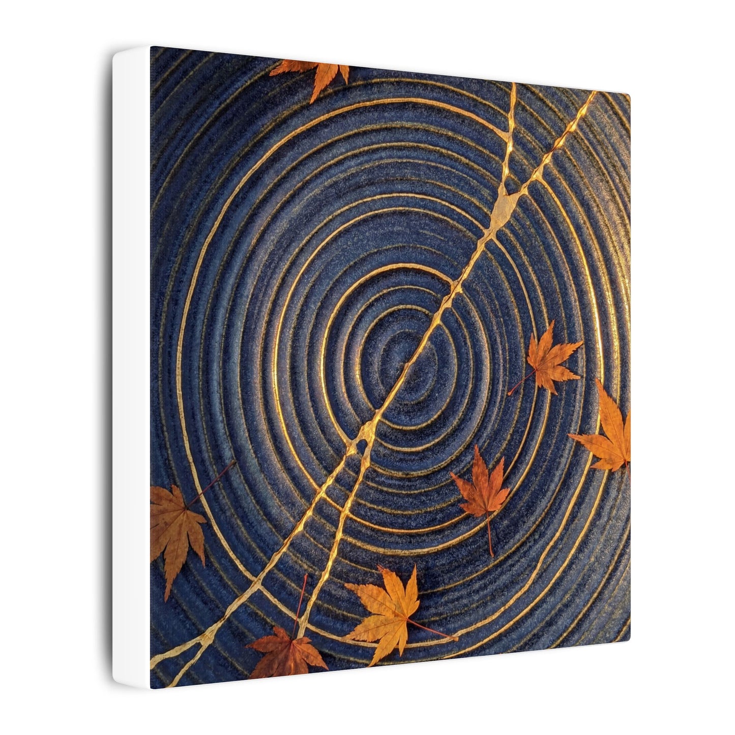 Water Ripple Gold Repair Canvas Art | Healing Kintsugi Art