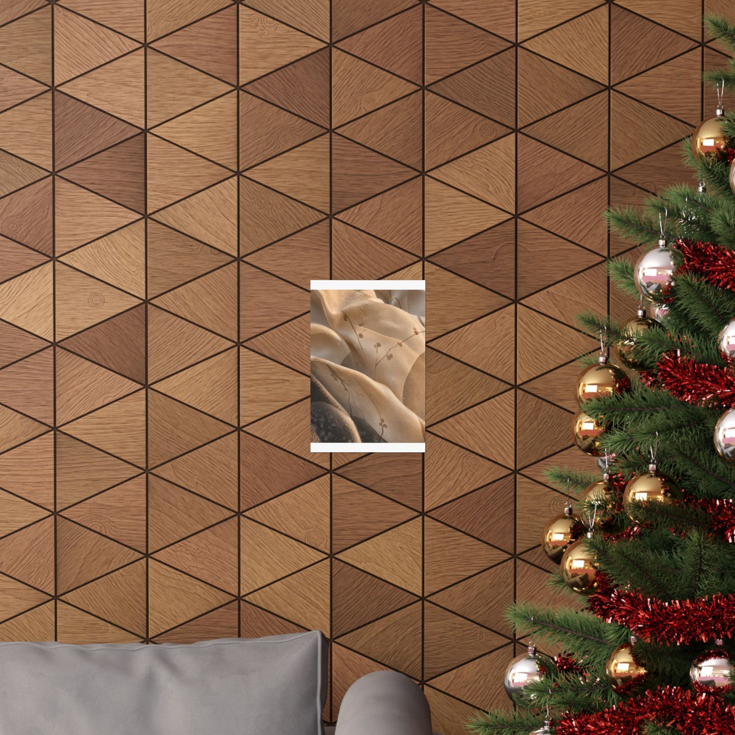 Silk Drape Winter Wall Art Print | Japandi Cozy Design