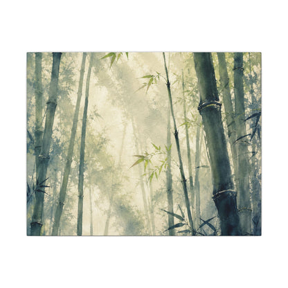 Bamboo Grove Spring Canvas Art | Zen Serene Design