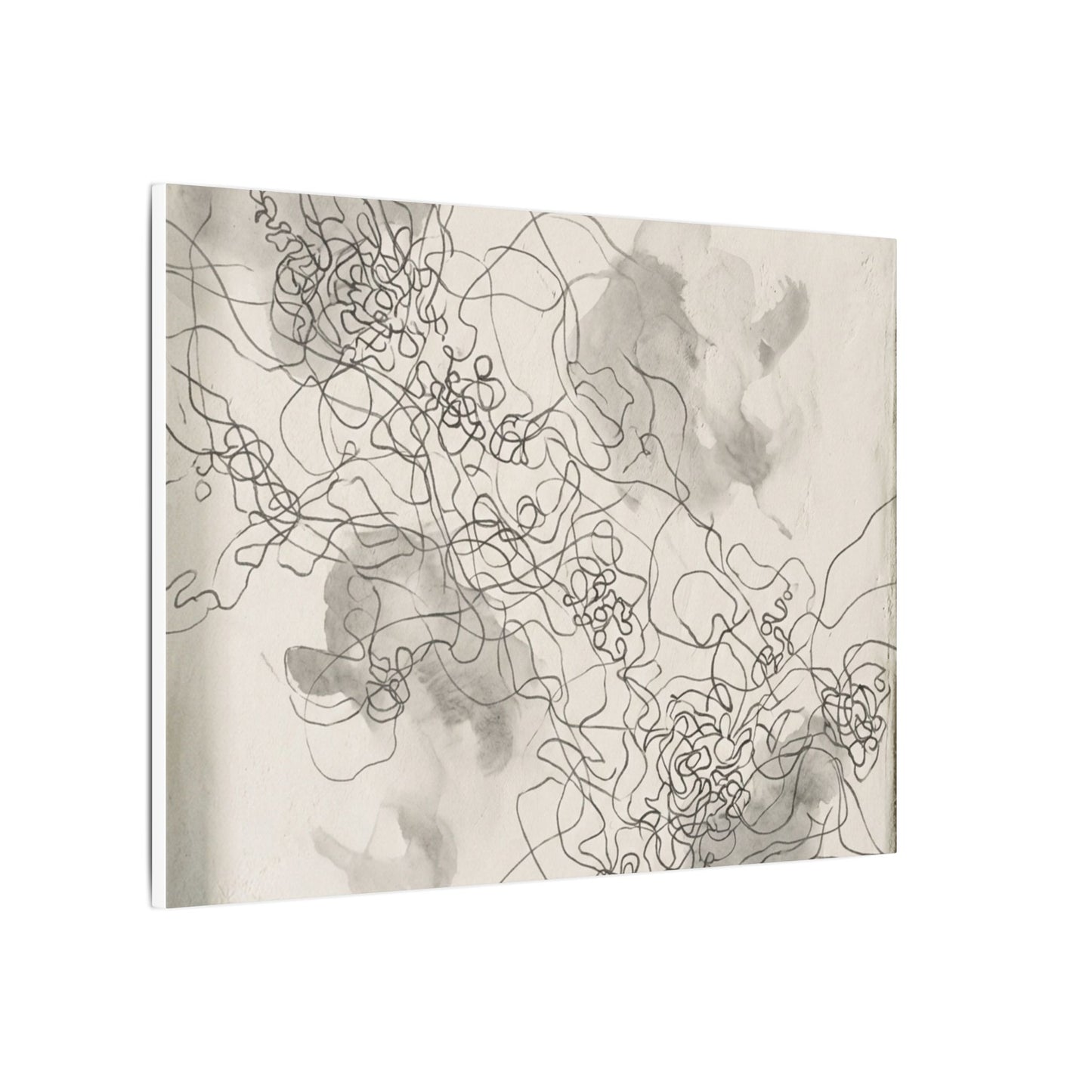 Summer Shadow Play Minimal Line Canvas Art | Earthy Decor