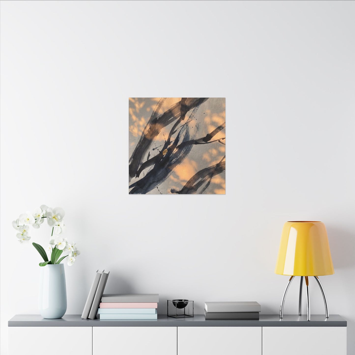 Datsuzoku Ink Brushstroke Canvas Art - Dark Japandi Shadow Zen