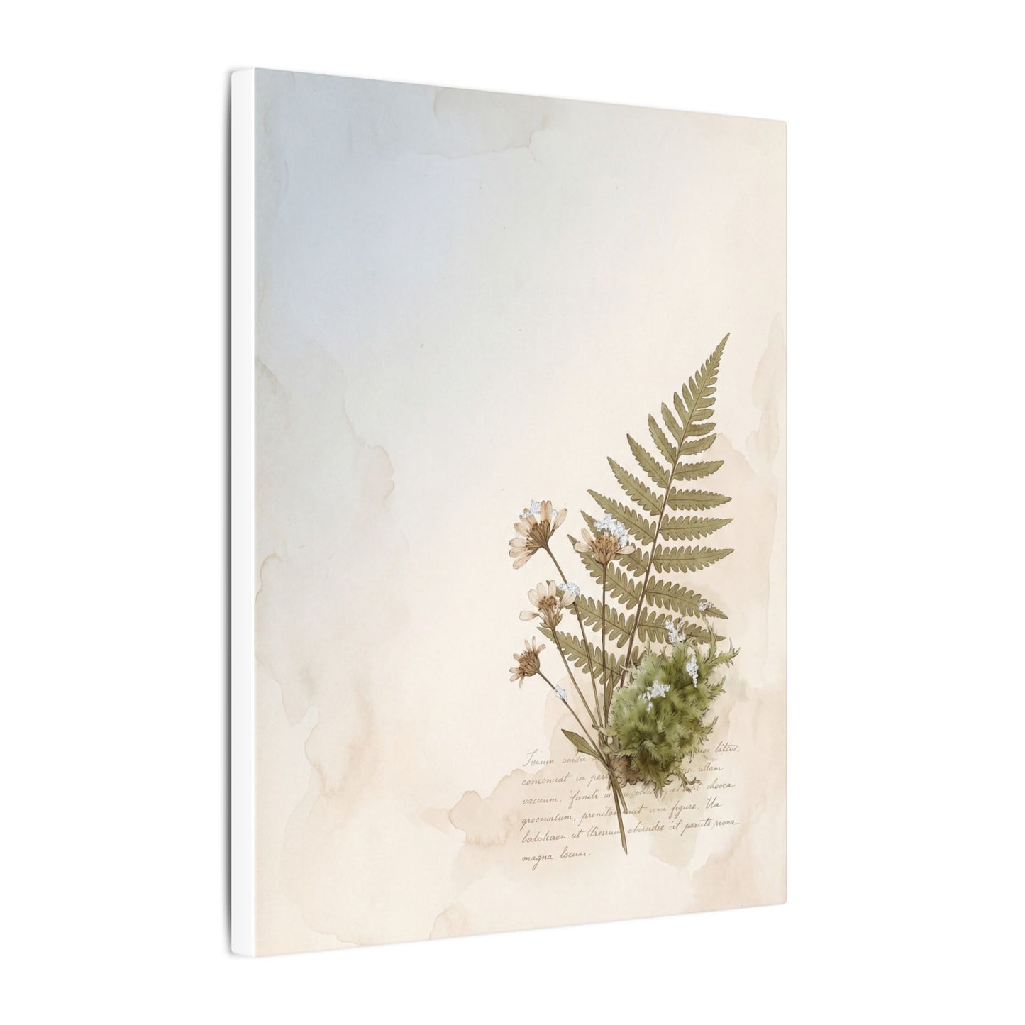 Winter Moss Close Up Herbarium Canvas Art | Enchanting Decor