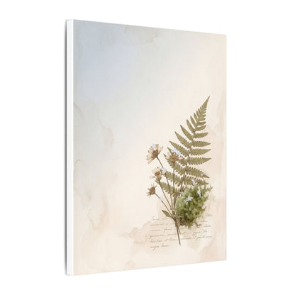 Winter Moss Close Up Herbarium Canvas Art | Enchanting Decor