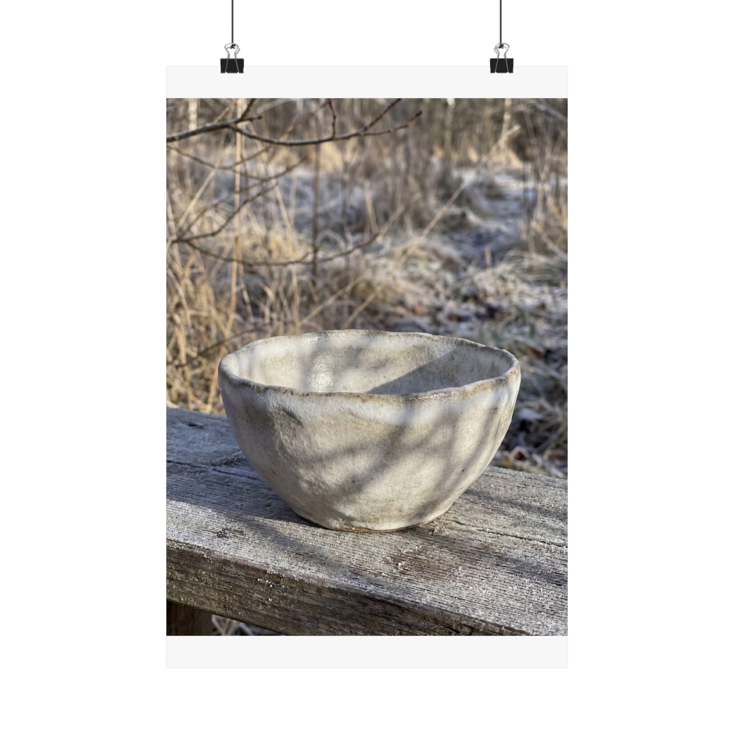 Elegant Ceramic Bowl Wall Art Print - Texture Japandi