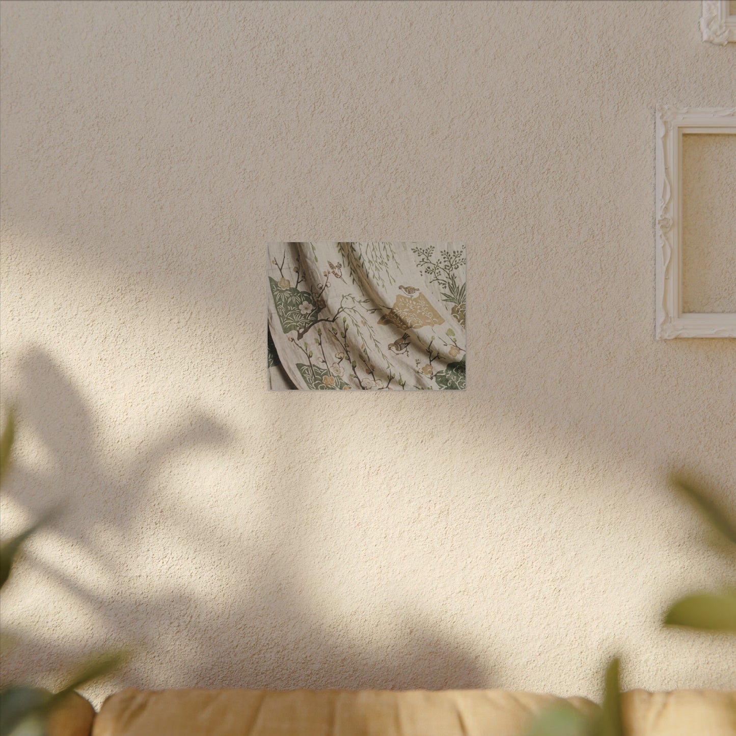 Silk Drape Canvas Art | Spring Japandi Japanese Pattern Art