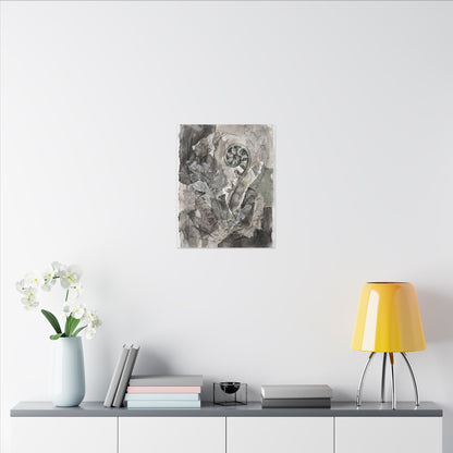 Japandi Fern Unfurling in Overcast | Texture Canvas Art