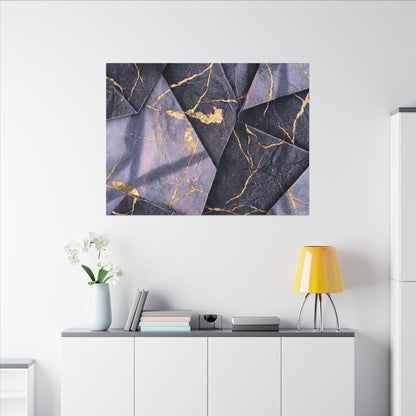 Seijaku Paper Fold Canvas Art - Kintsugi Gold Vein