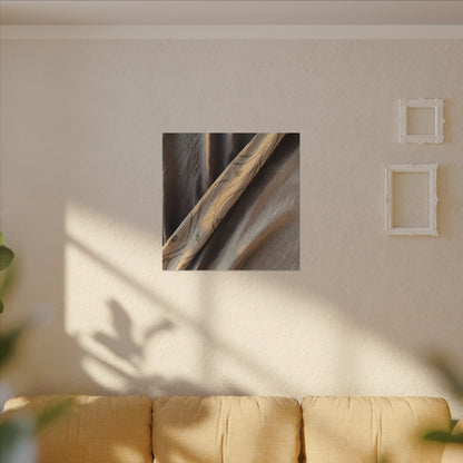 Warm Silk Drape Canvas Art - Japanese Pattern Japandi