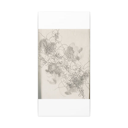 Shadow Play Spring Canvas Art | Dark Japandi Sophisticated Design