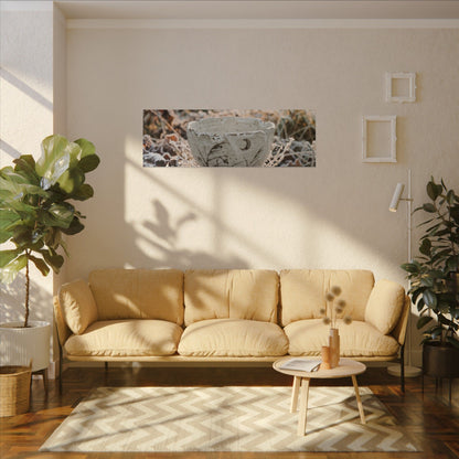 Japandi Ceramic Bowl in Golden Hour | Japanese Pattern Canvas Art