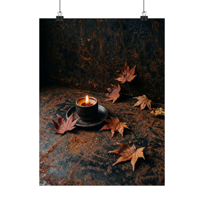Dark Japandi Rust Patina in Candlelight | Shadow Zen Wall Art Print Art Print