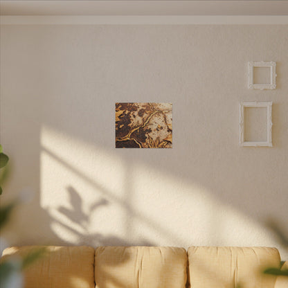 Kintsugi Rust Patina in Golden Hour | Gold Vein Canvas Art
