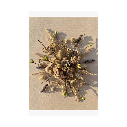 Dried Flowers Spring Wall Art Print | Japandi Neutral Design