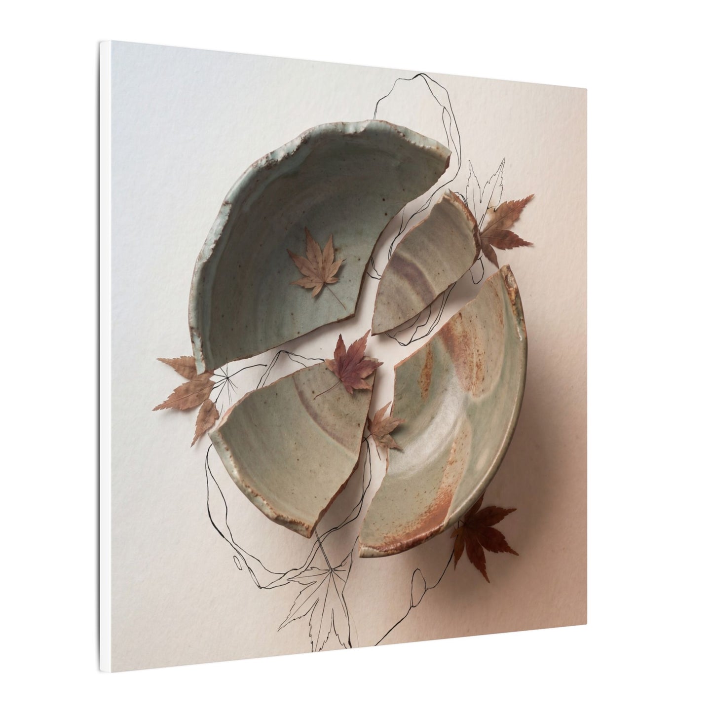 Dawn Ceramic Bowl Canvas Art - Japandi Fukinsei