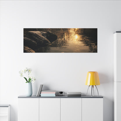 Winter Koi Pond Shadow Zen Canvas Art | Bold Decor