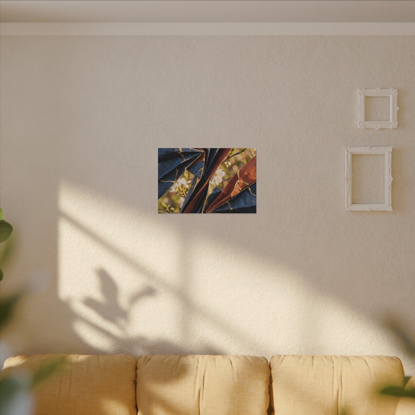Golden Hour Paper Fold Canvas Art - Kintsugi Ma