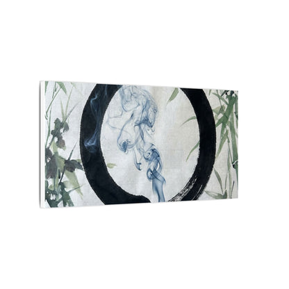 Zen Incense Smoke in Moonlight | Enso Canvas Art