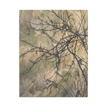 Japandi Shadow Play in Golden Hour | Texture Canvas Art