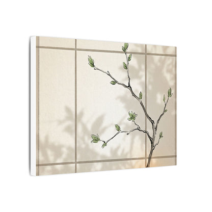 Shoji Screen Spring Canvas Art | Japandi Cozy Design