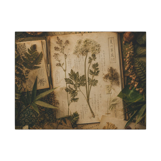 Candlelight Bamboo Grove Canvas Art - Cottagecore Mono No Aware