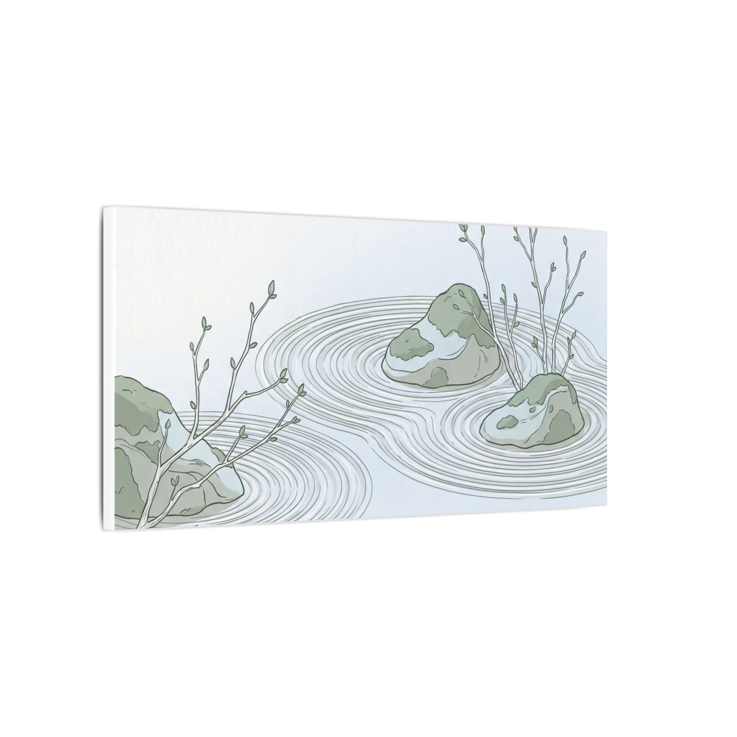 Moonlight Rock Garden Canvas Art - Japandi Ma