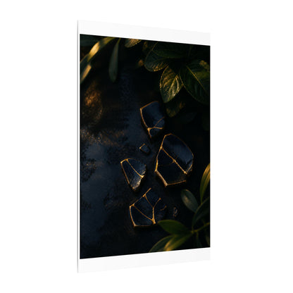 Summer Broken Pottery Moody Minimal Canvas Art | Atmospheric Decor