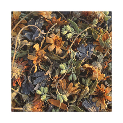 Spring Dried Flowers Japanese Pattern Canvas Art | Warm Decor