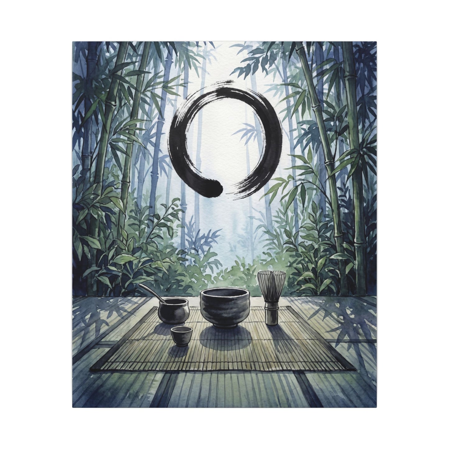 Seijaku Tea Ceremony Canvas Art - Zen Enso
