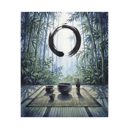 Seijaku Tea Ceremony Canvas Art - Zen Enso