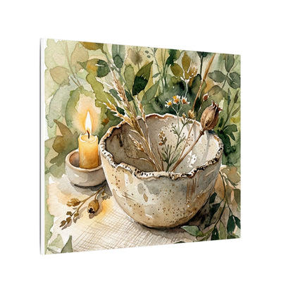 Ceramic Bowl Summer Canvas Art | Japandi Elegant Design